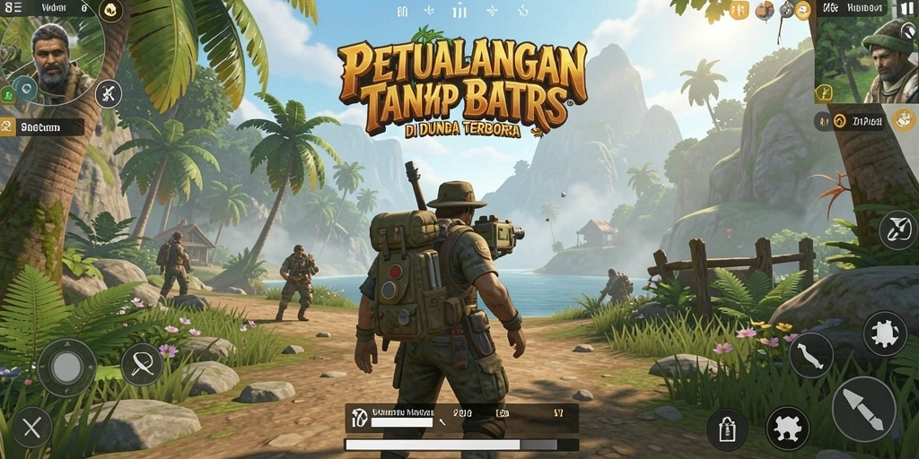 Screenshot gameplay 8II yang menunjukkan petualangan di dunia terbuka.