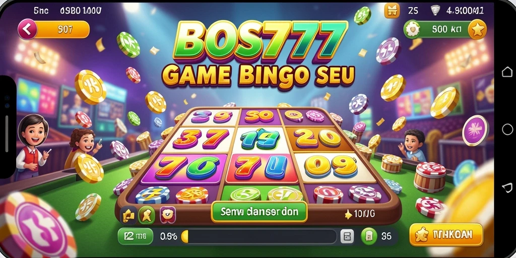 Tampilan menarik gameplay Bingo di aplikasi BOS777.
