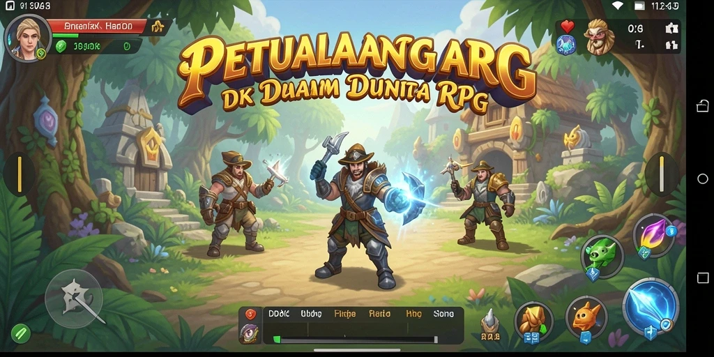Screenshot gameplay DKK menampilkan aksi petualangan RPG yang mendebarkan.