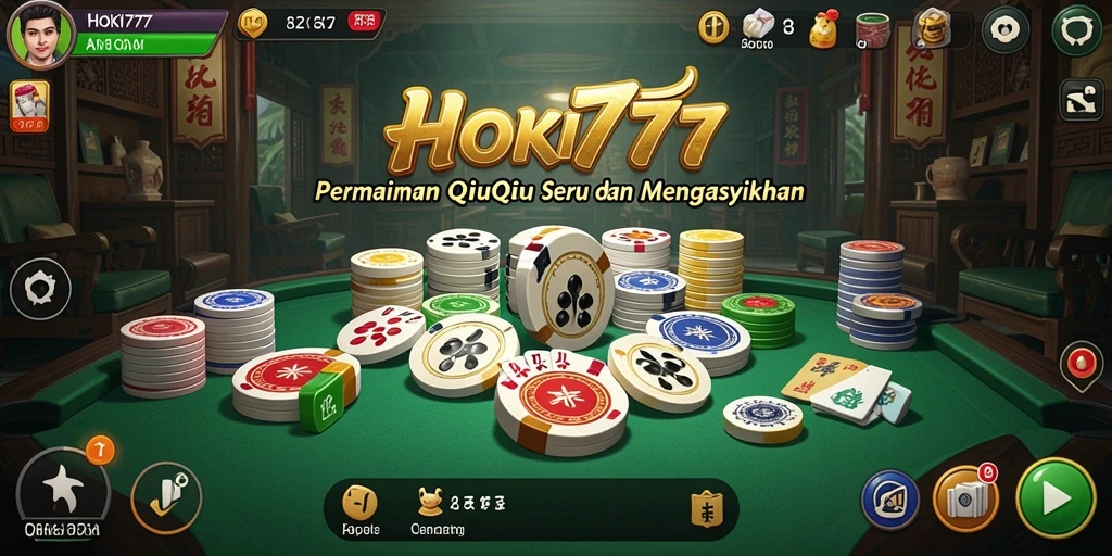 Tampilan gameplay QiuQiu yang dinamis dan menarik dalam HOKI777.