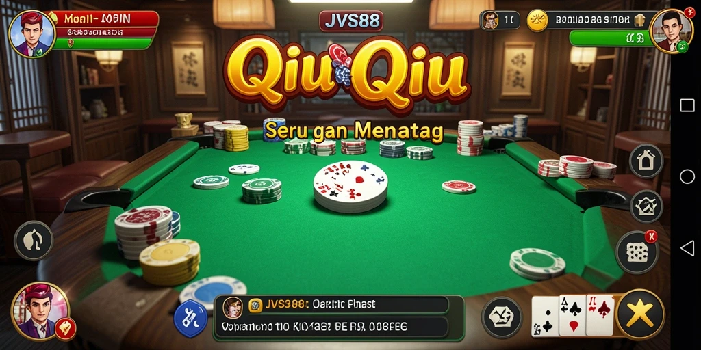 Tampilan gameplay QiuQiu di aplikasi JVS88 yang menarik.