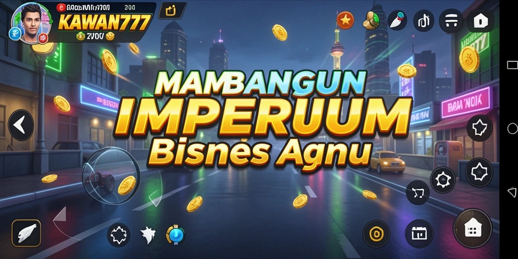 Screenshot gameplay KAWAN777 menampilkan keseruan mengelola bisnis Tycoon.