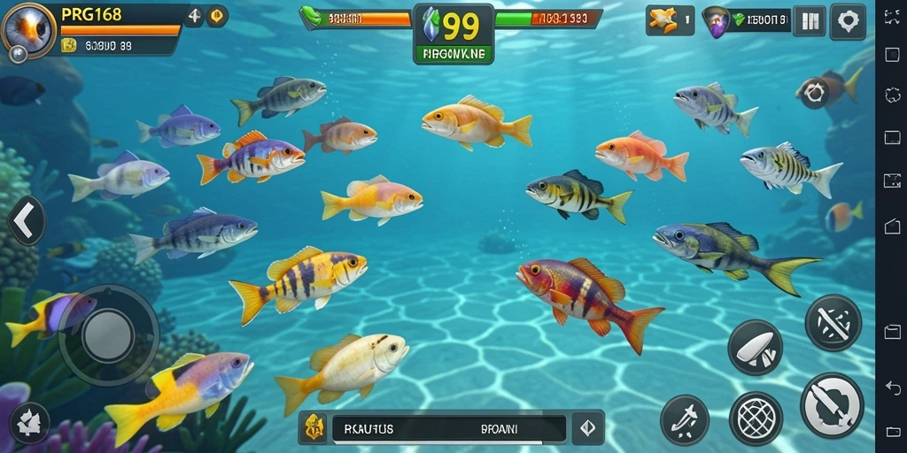 Screenshot gameplay PRG168 menampilkan aksi memukau dalam Tembak Ikan.