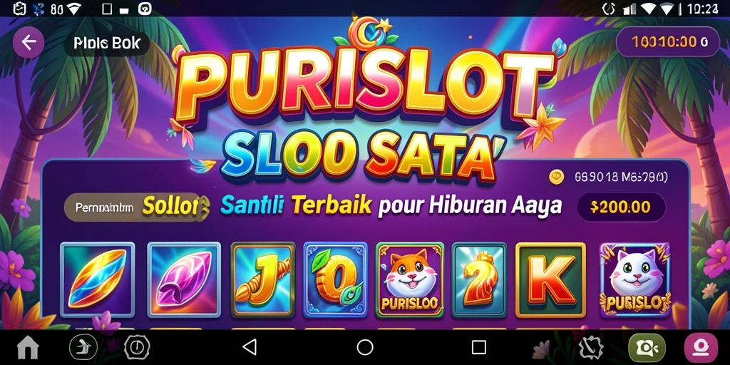 Gameplay menyenangkan dan penuh warna dari PURISLOT yang menghibur.