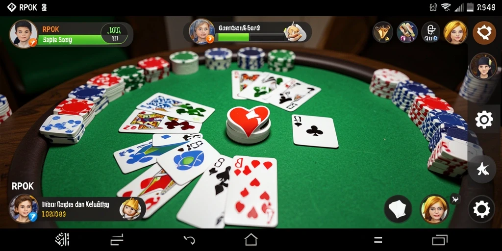 Tampilan gameplay Gaple RPOK yang menarik dan kompetitif.