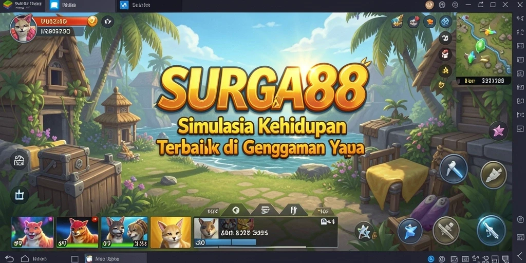 Tampilan gameplay menarik dari SURGA88 yang menggambarkan simulasi kehidupan.