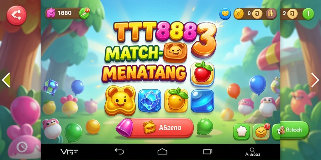 Tampilan gameplay TTT888 dengan level menarik dan grafis cerah.