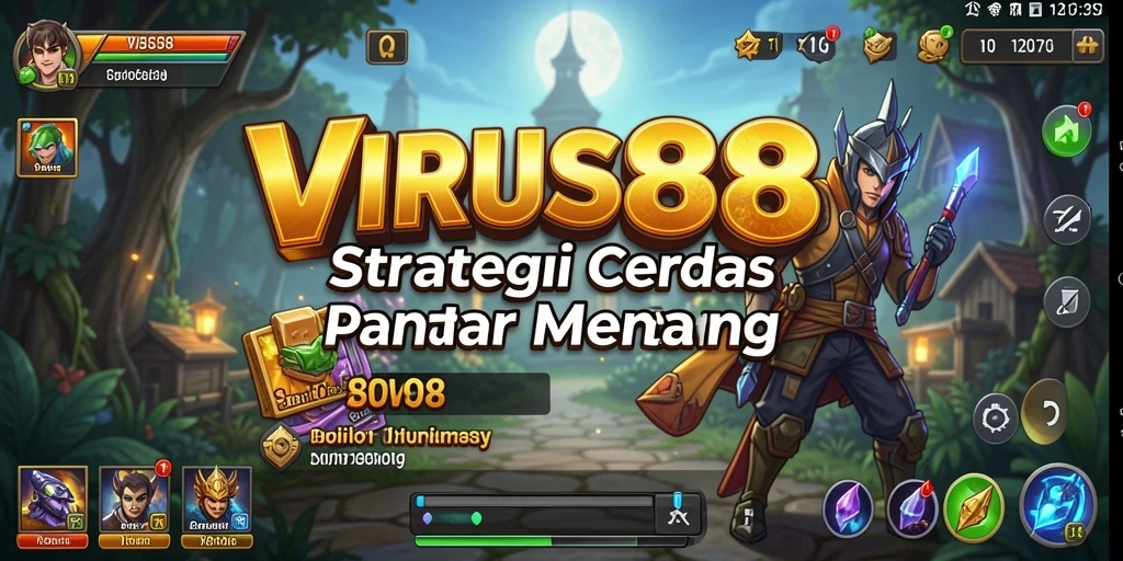 Tangkapan layar gameplay VIRUS88 dengan pertempuran strategis yang seru.