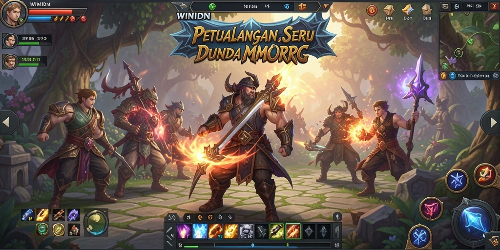 Tampilan gameplay seru di dunia MMORPG WINIDN.