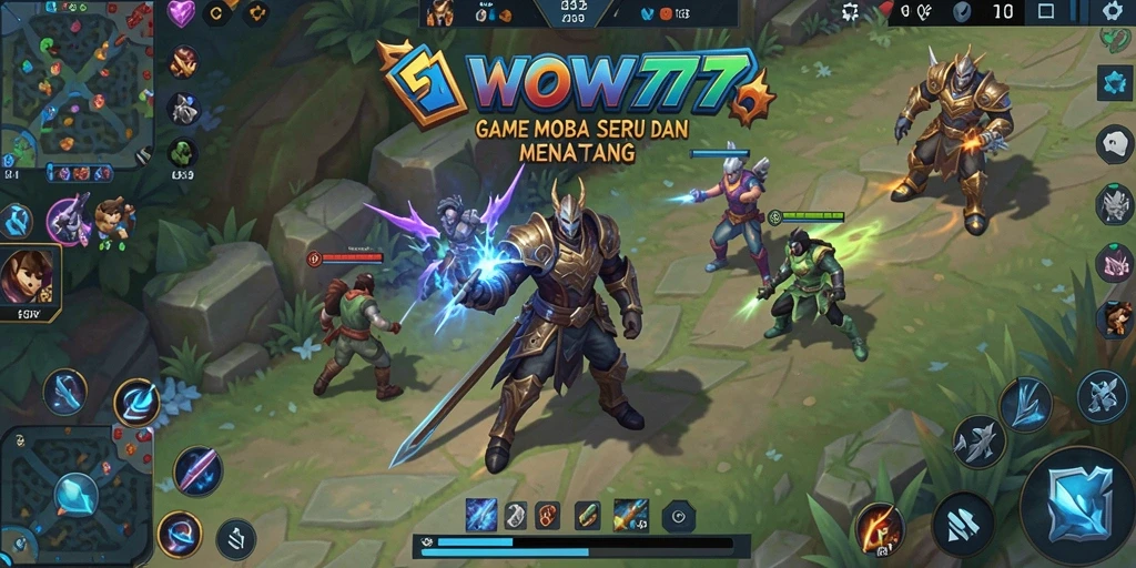 Tampilan gameplay WOW77 dengan aksi seru dan karakter unik.